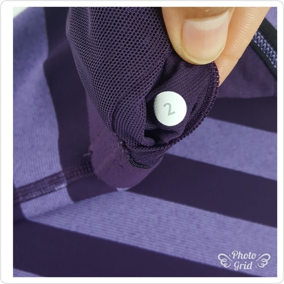 Lululemon Power Y Purple Striped Tank - Picture 8 of 8